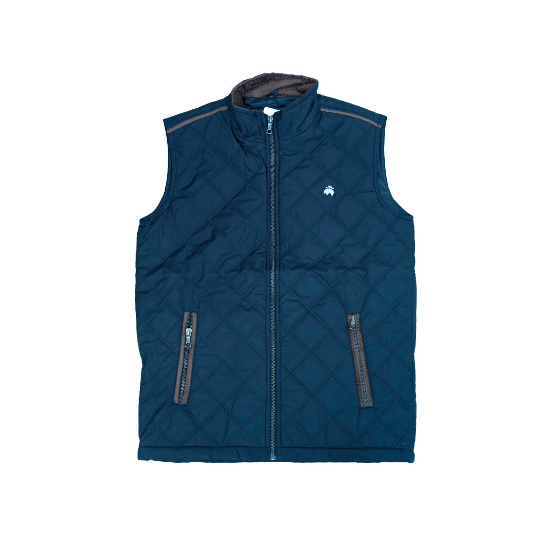 Sleeveless Quilted Puffer Jacket with Zipper Pockets