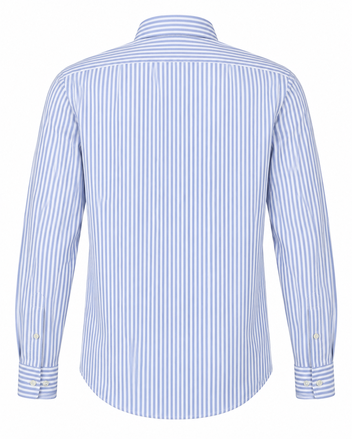Men’s Blue & White Vertical Striped Button-Down Shirt